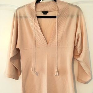Theory blush color wide sleeve casual sweater